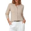 imageArachampCloz Womens Wool Blend Lightweight Spring Business Casual Cardigan Sweaters TopsApricot