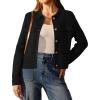 imageArachampCloz Womens Wool Blend Spring Fashion Button Down Cropped Jacket Shackets 2026Black