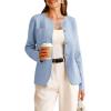 imageArachampCloz Womens Wool Blend Sweater Blazers Business Casual Jacket with Pockets 2026Blue