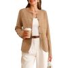 imageArachampCloz Womens Wool Blend Sweater Blazers Business Casual Jacket with Pockets 2026Brown