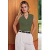 imageArachampCloz Womens 100 Cotton Button Down Summer Business Casual Slim Fitted Tank Tops 2026Army Green