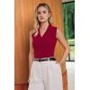 imageArachampCloz Womens 100 Cotton Button Down Summer Business Casual Slim Fitted Tank Tops 2026Burgundy