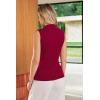 imageArachampCloz Womens 100 Cotton Button Down Summer Business Casual Slim Fitted Tank Tops 2026Burgundy