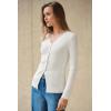 imageArachampCloz Womens 100 Cotton Lace Button Going Out Slim Fitted Cardigan Sweater 2026Beige