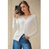 imageArachampCloz Womens 100 Cotton Lace Button Going Out Slim Fitted Cardigan Sweater 2026Beige