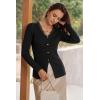 imageArachampCloz Womens 100 Cotton Lace Button Going Out Slim Fitted Cardigan Sweater 2026Black