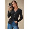 imageArachampCloz Womens 100 Cotton Lace Button Going Out Slim Fitted Cardigan Sweater 2026Black