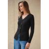 imageArachampCloz Womens 100 Cotton Lace Button Going Out Slim Fitted Cardigan Sweater 2026Black