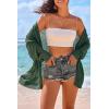 imageArachampCloz Womens Crochet Cover Up Linen Blend Open Front Beach Oversized Kimonos 2026Dark Green