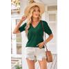 imageArachampCloz Womens Lightweight Fall Sweater Tops Casual Short Sleeve Blouses ShirtsAzgreen 02