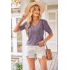 imageArachampCloz Womens Lightweight Fall Sweater Tops Casual Short Sleeve Blouses ShirtsAzgrey Purple