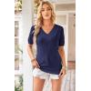 imageArachampCloz Womens Lightweight Fall Sweater Tops Casual Short Sleeve Blouses ShirtsAznavy