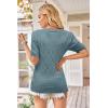 imageArachampCloz Womens Lightweight Fall Sweater Tops Casual Short Sleeve Blouses ShirtsBgrey Blue