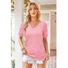 imageArachampCloz Womens Lightweight Fall Sweater Tops Casual Short Sleeve Blouses ShirtsBpink