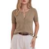 imageArachampCloz Womens Lightweight Short Sleeve Business Casual Cropped Cardigan TopsAcamel