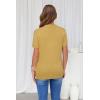 imageArachampCloz Womens Lightweight Wool Blend Short Sleeve Sweater Top Business CasualAlight Turmeric