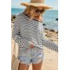 imageArachampCloz Womens Linen Blend Beach Vacation Cover Up Summer Casual Oversized Off Shoulder Tops 2026White Black Stripe