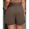 imageArachampCloz Womens Linen Blend High Waist Business Casual Wide Leg Shorts 2026Coffee