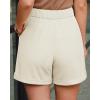 imageArachampCloz Womens Linen Blend High Waist Business Casual Wide Leg Shorts 2026White
