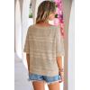 imageArachampCloz Womens Linen Blend Off Shoulder Summer Cover Up Beach Casual Crochet Tops Hollow Out Vacation Outfits 2026Khaki