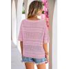 imageArachampCloz Womens Linen Blend Off Shoulder Summer Cover Up Beach Casual Crochet Tops Hollow Out Vacation Outfits 2026Pink