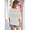 imageArachampCloz Womens Linen Blend Off Shoulder Summer Cover Up Beach Casual Crochet Tops Hollow Out Vacation Outfits 2026White