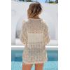 imageArachampCloz Womens Linen Blend Summer Crochet Cardigans Lightweight Lacey Kint Hollow Out Beach Vacation Outfits Trendy 2026Khaki