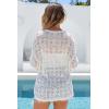 imageArachampCloz Womens Linen Blend Summer Crochet Cardigans Lightweight Lacey Kint Hollow Out Beach Vacation Outfits Trendy 2026White