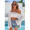 imageArachampCloz Womens Linen Blend Summer Crochet Cardigans Lightweight Lacey Kint Hollow Out Beach Vacation Outfits Trendy 2026White