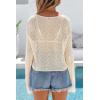 imageArachampCloz Womens Linen Blend Tie Front Crochet Bolero Shrug Beach Cropped Lightweight Cardigan 2026Apricot
