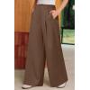 imageArachampCloz Womens Linen Blend Wide Leg Palazzo Pants AllSeason Business Casual Outfits Dress TrousersCoffee