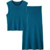 imageArachampCloz Womens Non See Through 2 Piece Sets Tank Top and Midi Skirt Knit OutfitsPeacock Blue