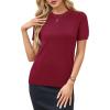 imageArachampCloz Womens Wool Blend Business Casual Essential Fall Layering Pullover SweatersRed