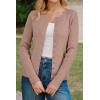 imageArachampCloz Womens Wool Blend Button Up Business Casual Cardigan Tops Outfits 2026Oatmeal Dusty Pink