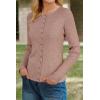 imageArachampCloz Womens Wool Blend Button Up Business Casual Cardigan Tops Outfits 2026Oatmeal Dusty Pink