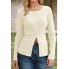 imageArachampCloz Womens Wool Blend Button Up Business Casual Cardigan Tops Outfits 2026White