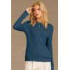 imageArachampCloz Womens Wool Blend Classic Crew Neck Casual Fall SweatersIndigo Blue