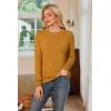imageArachampCloz Womens Wool Blend Classic Crew Neck Casual Fall SweatersPumpkin Yellow