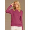 imageArachampCloz Womens Wool Blend Classic Crew Neck Casual Fall SweatersRaspberry Pink
