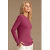imageArachampCloz Womens Wool Blend Classic Crew Neck Casual Fall SweatersRaspberry Pink