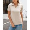 imageArachampCloz Womens Wool Blend Knit Spring Summer Business Casual Lightweight Short Sleeve Sweater Pullover 2026Apricot