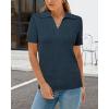 imageArachampCloz Womens Wool Blend Knit Spring Summer Business Casual Lightweight Short Sleeve Sweater Pullover 2026Cable Knitdark Blue