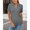 imageArachampCloz Womens Wool Blend Knit Spring Summer Business Casual Lightweight Short Sleeve Sweater Pullover 2026Cable Knitgrey