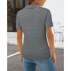 imageArachampCloz Womens Wool Blend Knit Spring Summer Business Casual Lightweight Short Sleeve Sweater Pullover 2026Cable Knitgrey