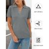imageArachampCloz Womens Wool Blend Knit Spring Summer Business Casual Lightweight Short Sleeve Sweater Pullover 2026Grey