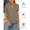 imageArachampCloz Womens Wool Blend Knit Spring Summer Business Casual Lightweight Short Sleeve Sweater Pullover 2026Khaki