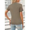 imageArachampCloz Womens Wool Blend Knit Spring Summer Business Casual Lightweight Short Sleeve Sweater Pullover 2026Khaki