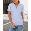 imageArachampCloz Womens Wool Blend Knit Spring Summer Business Casual Lightweight Short Sleeve Sweater Pullover 2026Light Blue