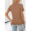 imageArachampCloz Womens Wool Blend Knit Spring Summer Business Casual Lightweight Short Sleeve Sweater Pullover 2026Mocha Mousse