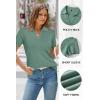 imageArachampCloz Womens Wool Blend Knit Spring Summer Business Casual Lightweight Short Sleeve Sweater Pullover 2026Sage Green